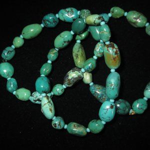 Turquoise Times Three elastic bracelet